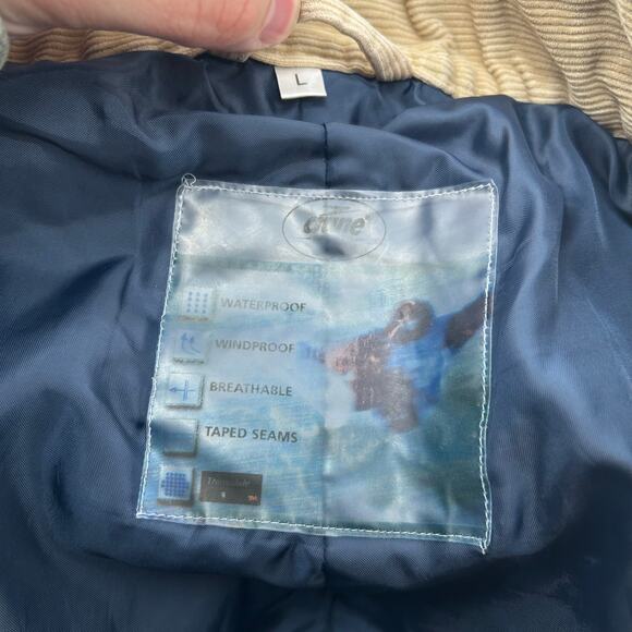 Men's Corduroy Crane Sports Thinsulate Waterproof Adjustable Snowboard Pants~ L - Picture 4 of 10